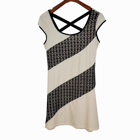 Charlotte Rusee Cocktail Sheath Dress Cross Back M - Picture 1 of 8